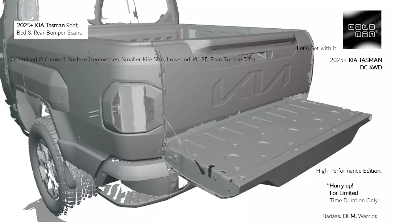 2025 KIA TASMAN 3D Scan Roof Bed and Rear Bumper 3D model