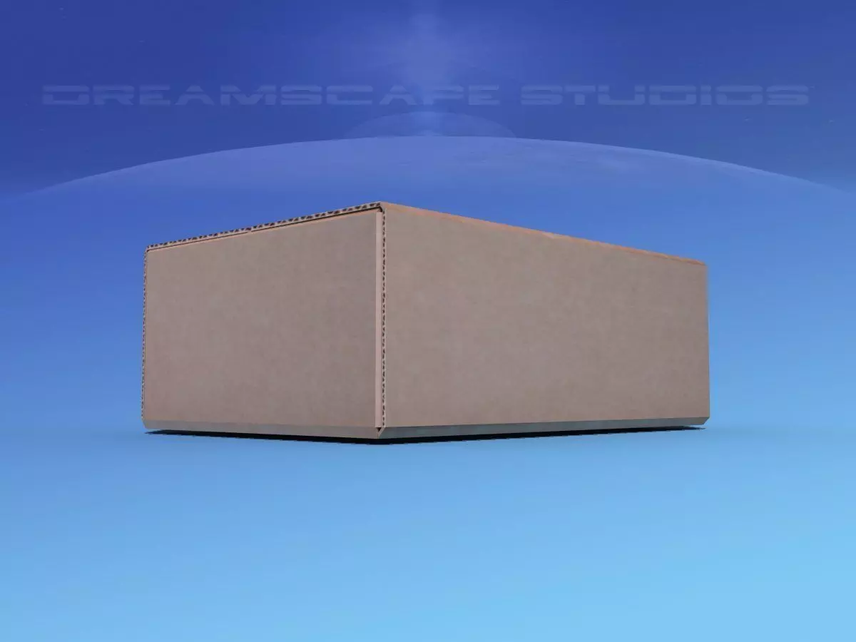 Cardboard Box Low-poly 3D model