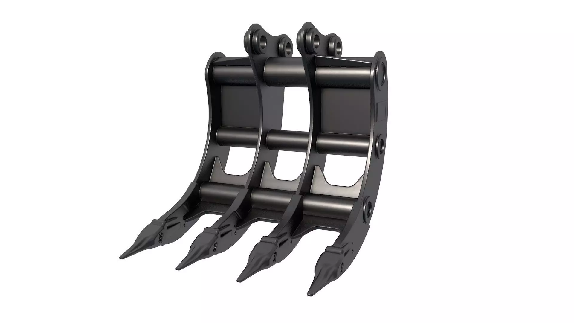 Excavator Rake - excavator General purpose rake 3D print model