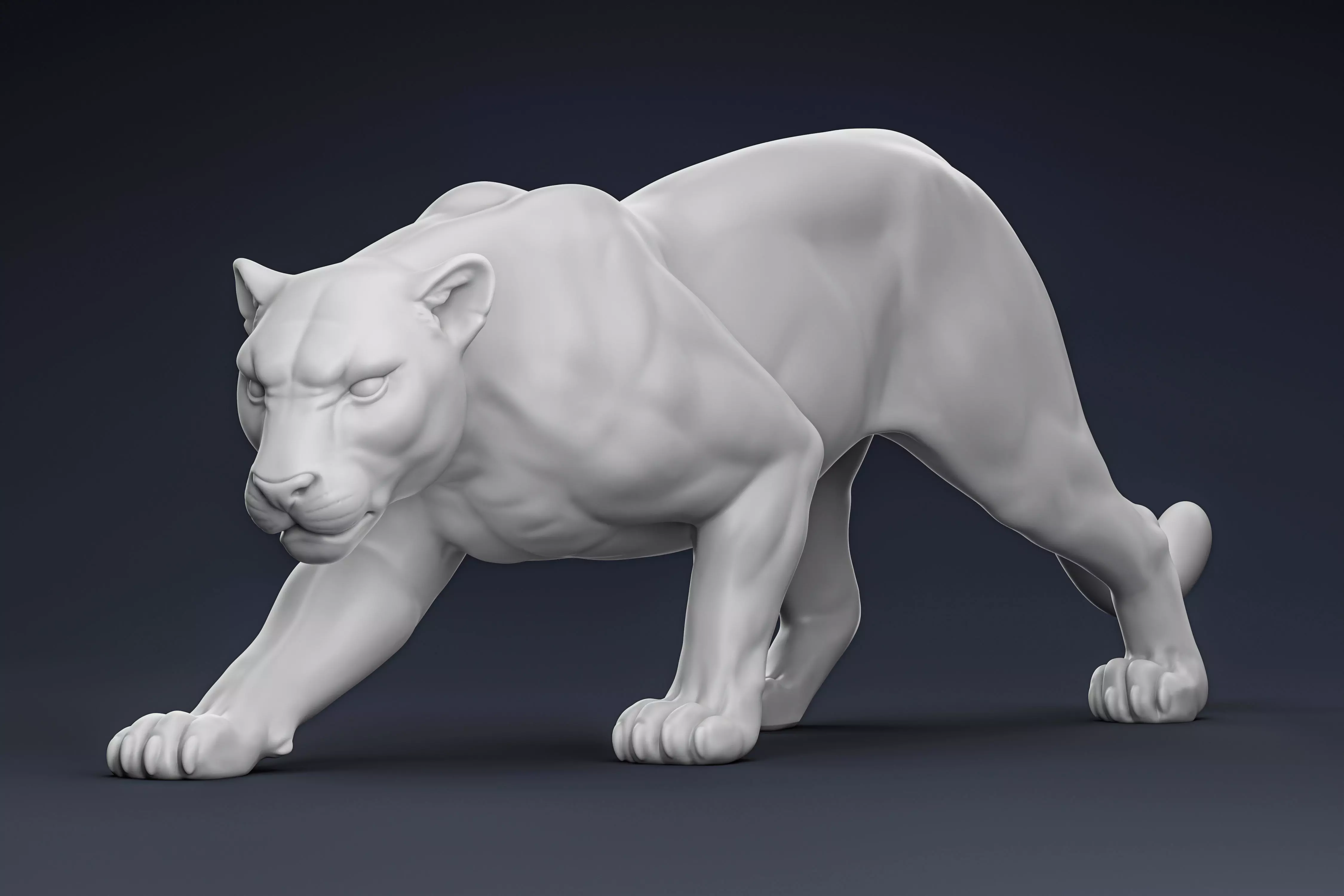 Muscular Panther 3D print model
