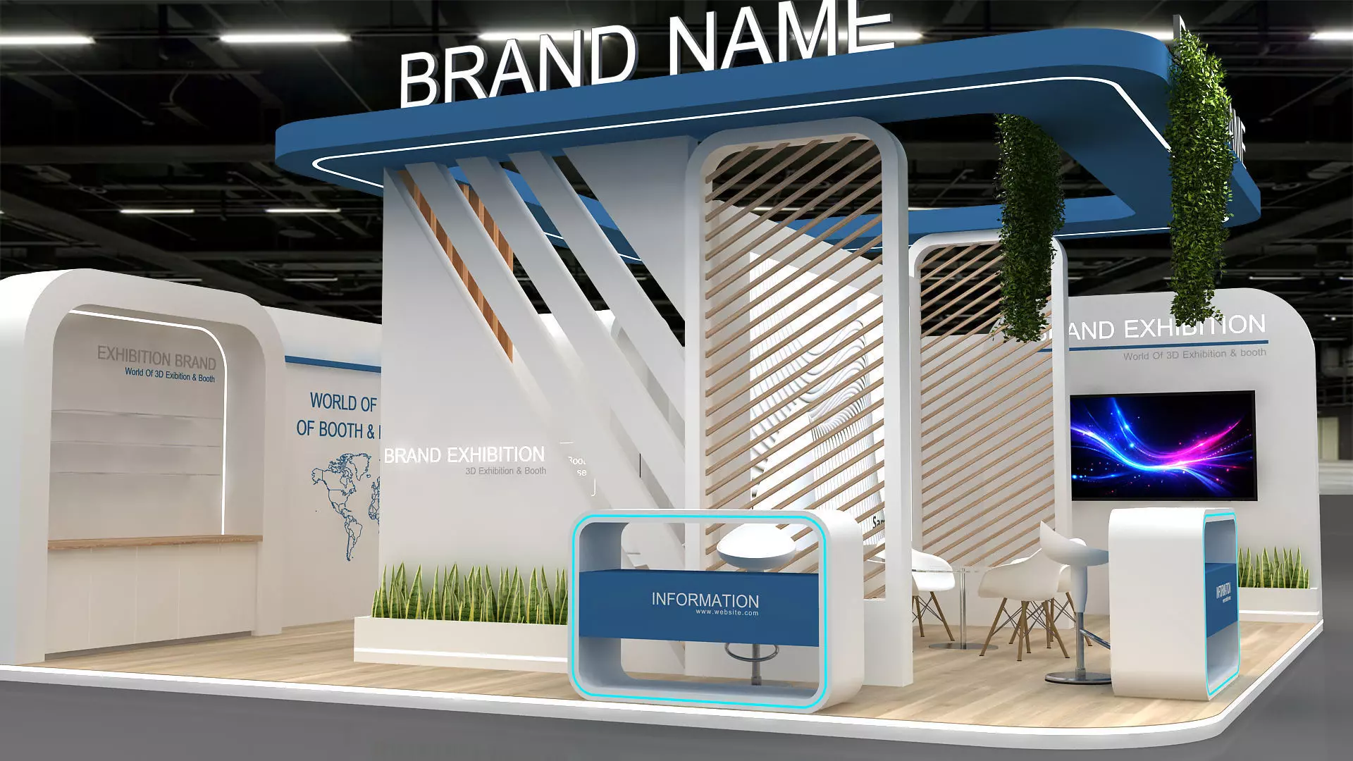 exhibition stall booth 3D model
