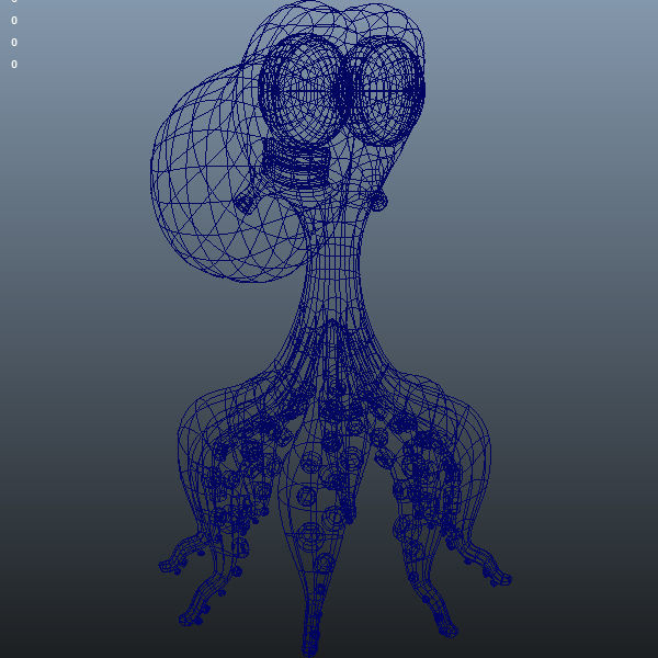 Octopus Cartoon 02 3D model_3