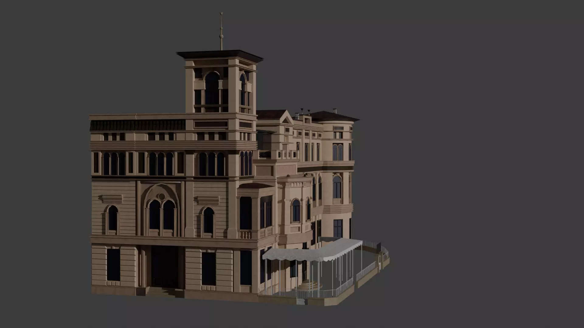 Kertsch Villa Facade - Historic Landmark from Brasov 3D model
