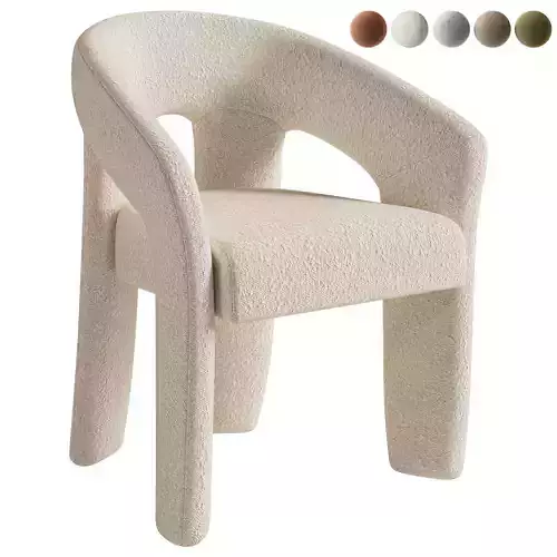 Novara armchair 3D model 2