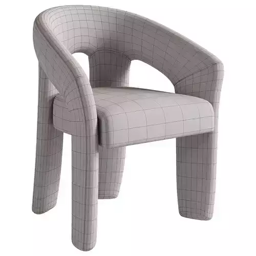 Novara armchair 3D model 6
