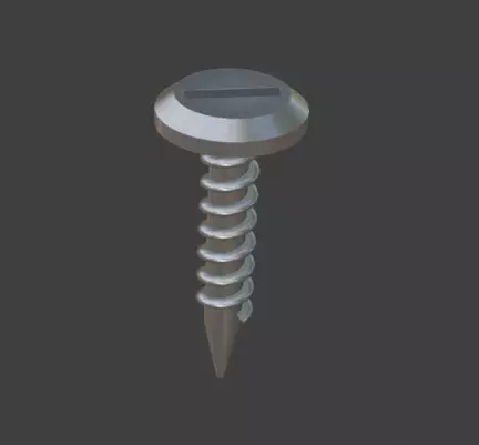 Simple Flat Head Screw Free 3D model