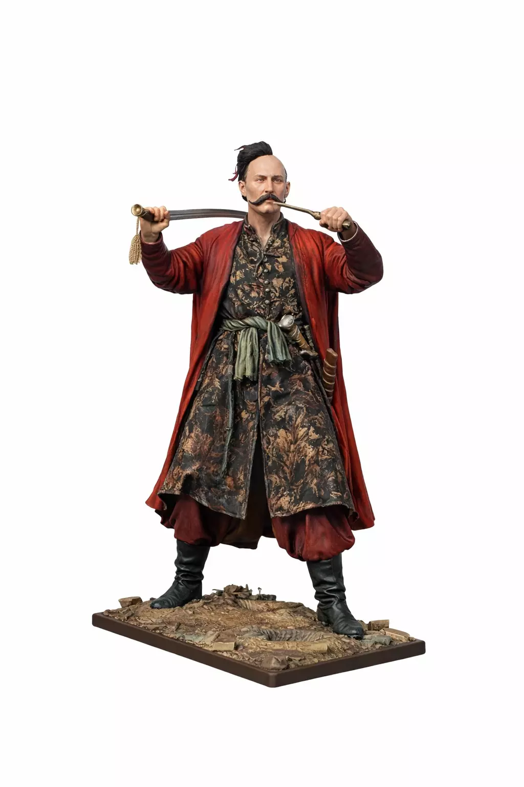 Ukrainian Cossack STL File 3D Printable Warrior Statue 3D print model