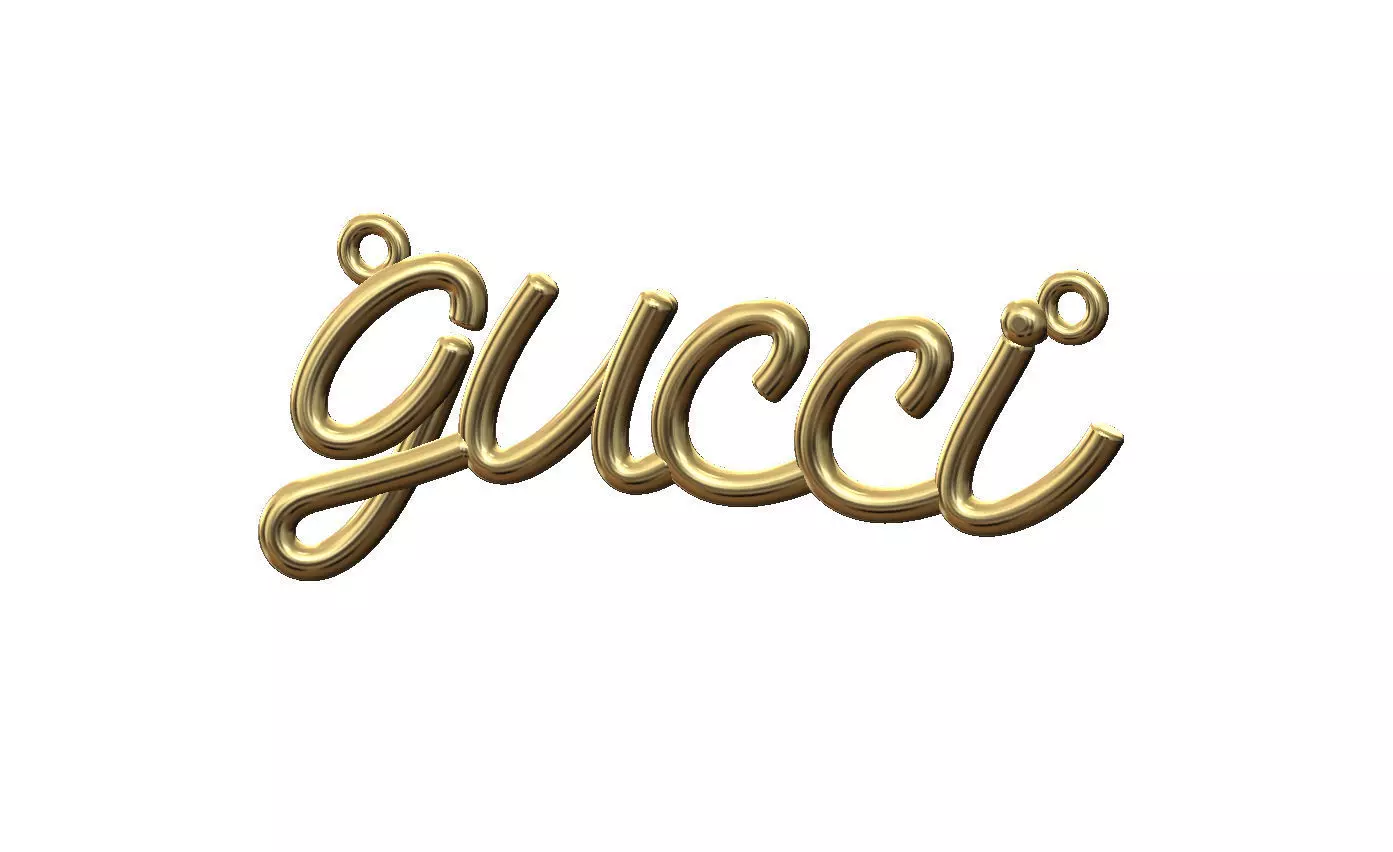 Name brand N03 3d letters wire pendant and charm 3D print model