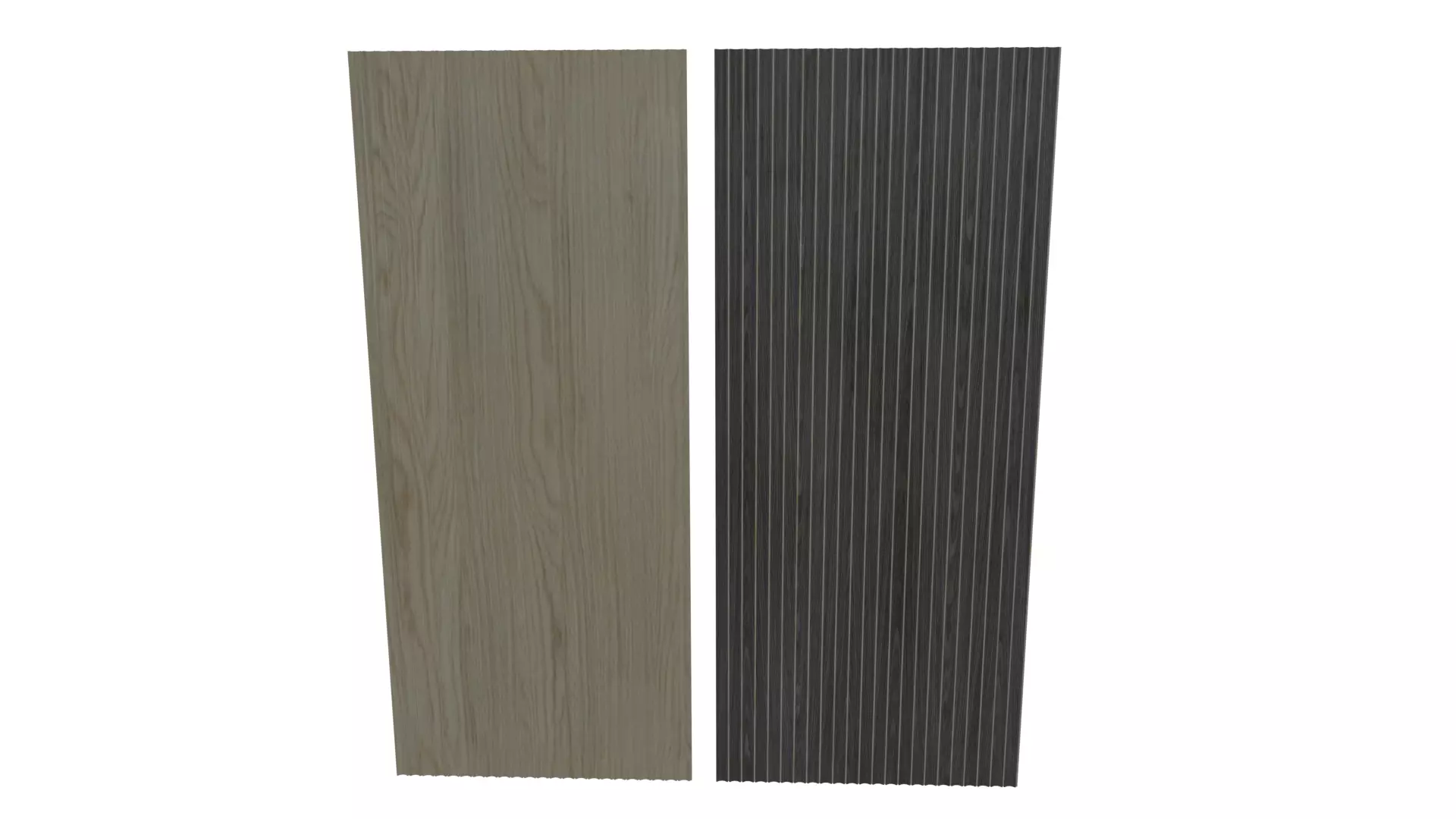 Fluted Wood Architectural Wall Panels 3D model