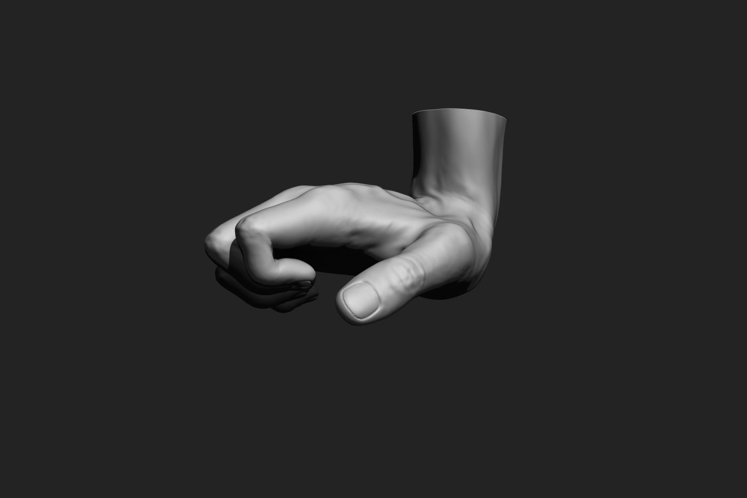 Male hands 12 poses 3D model_10