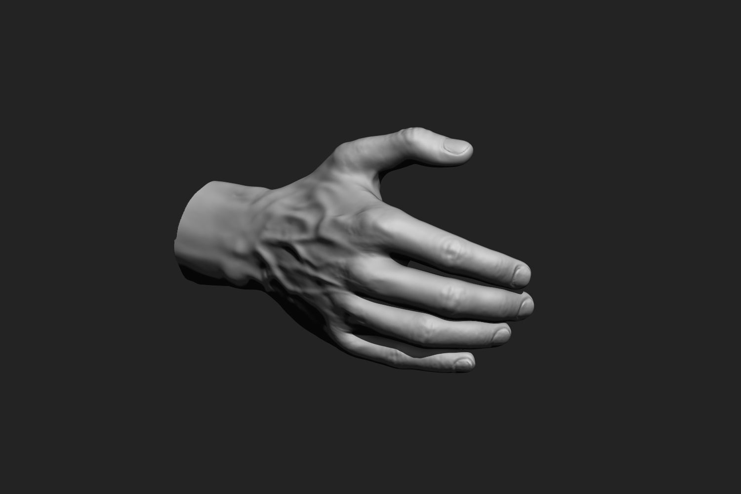 Male hands 12 poses 3D model_14