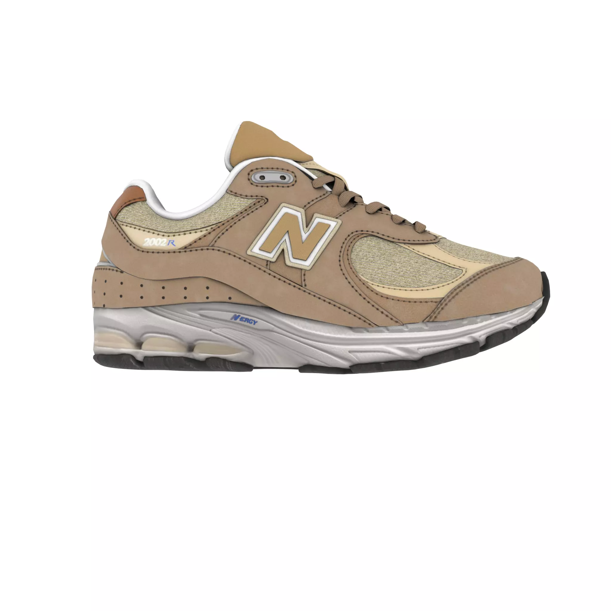 New Balance 2002 Beige Low-poly 3D model