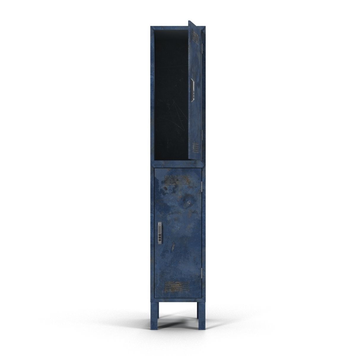 Lockers metal locker Low-poly 3D model_3