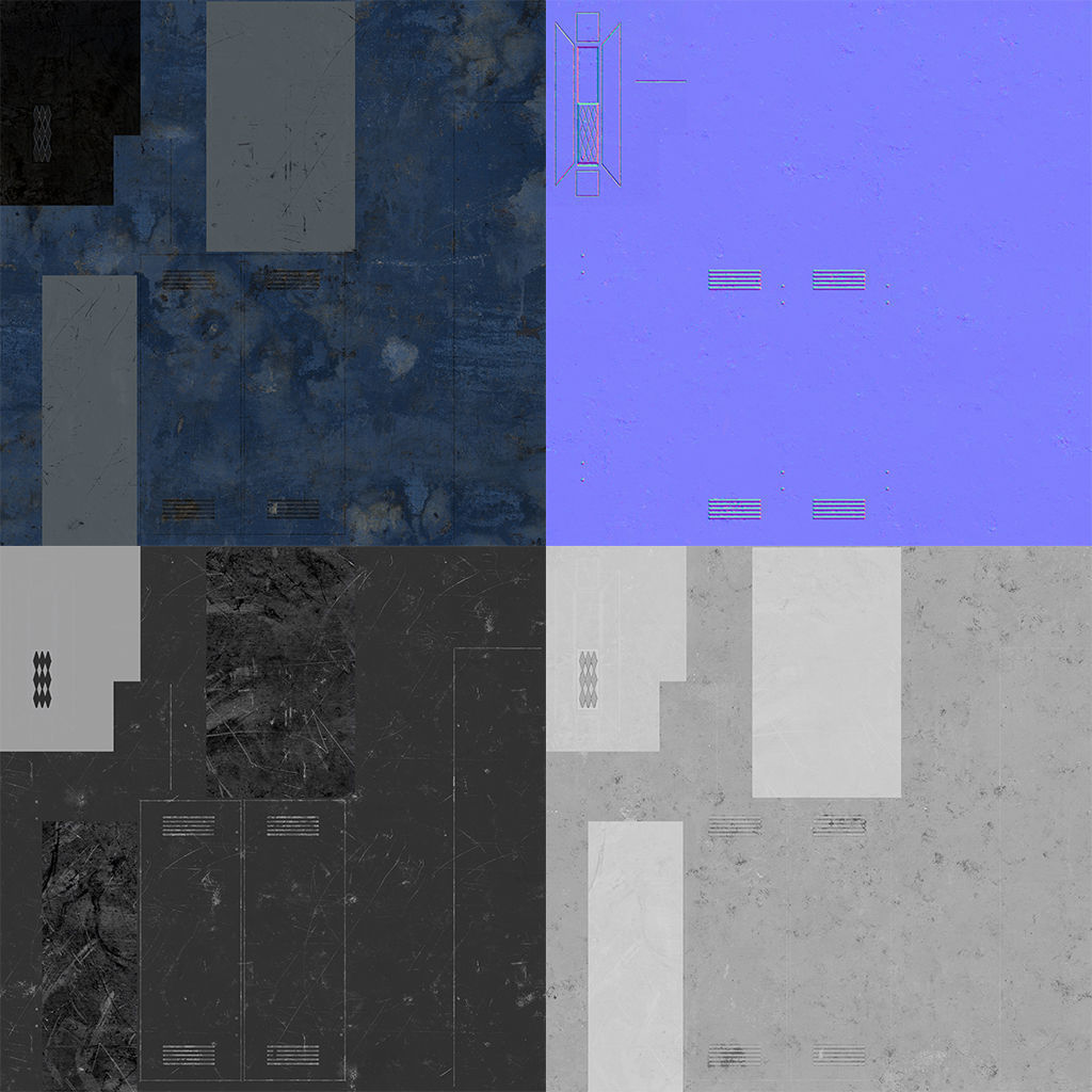 Lockers metal locker Low-poly 3D model_11