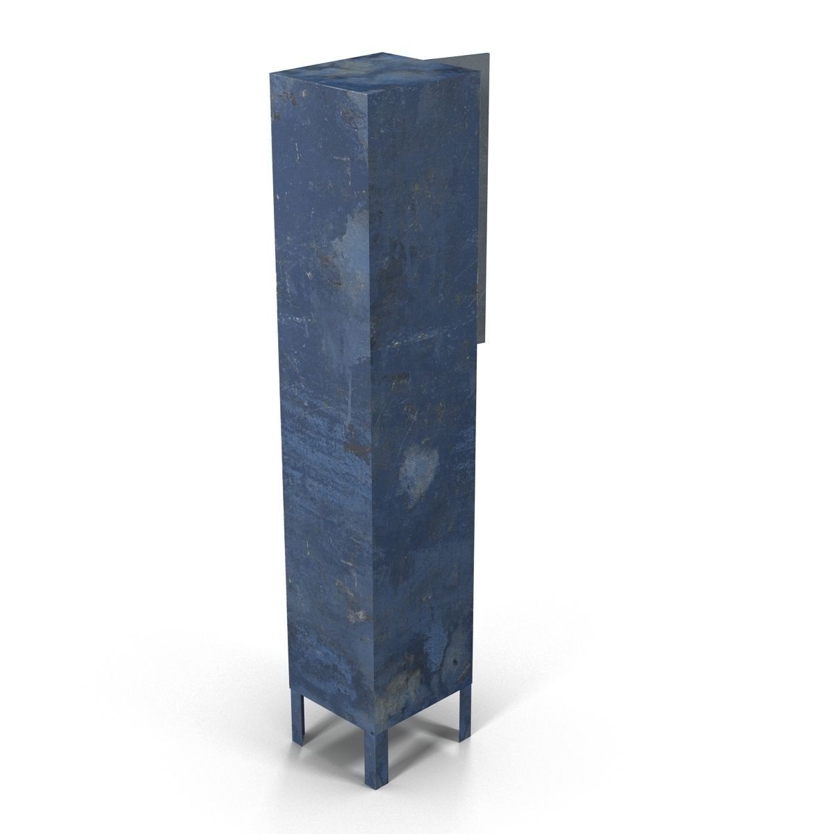 Lockers metal locker Low-poly 3D model_4
