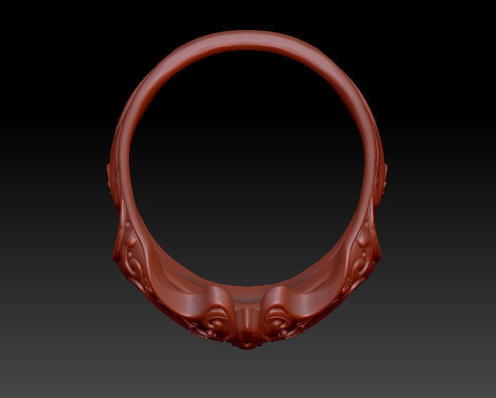 Ring Skull 3D print model_7