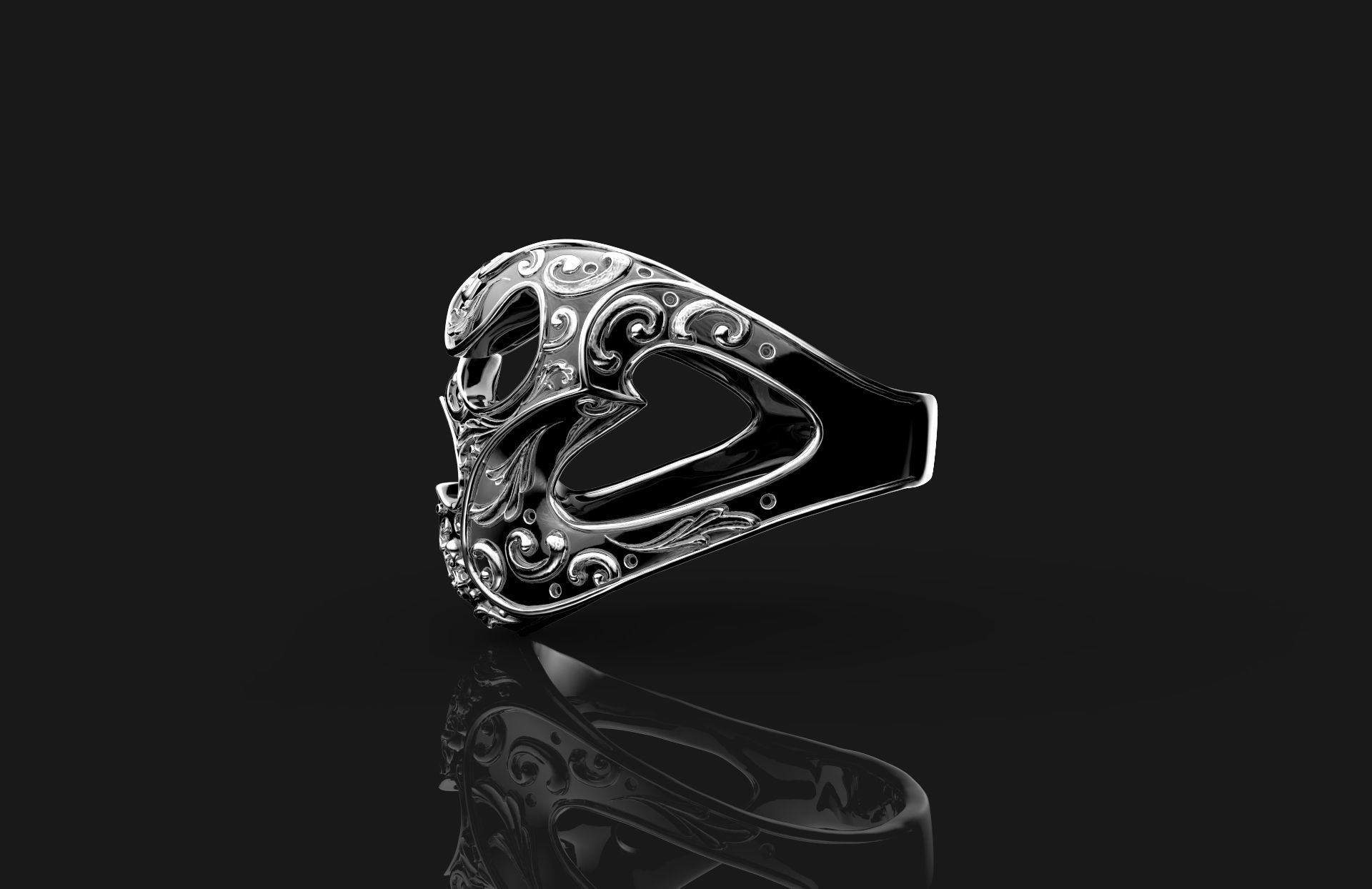 Ring Skull 3D print model_2