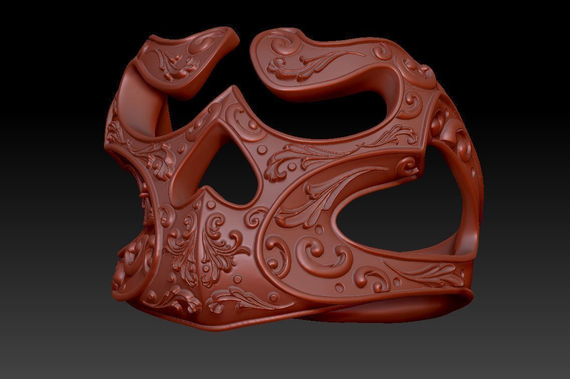 Ring Skull 3D print model_5