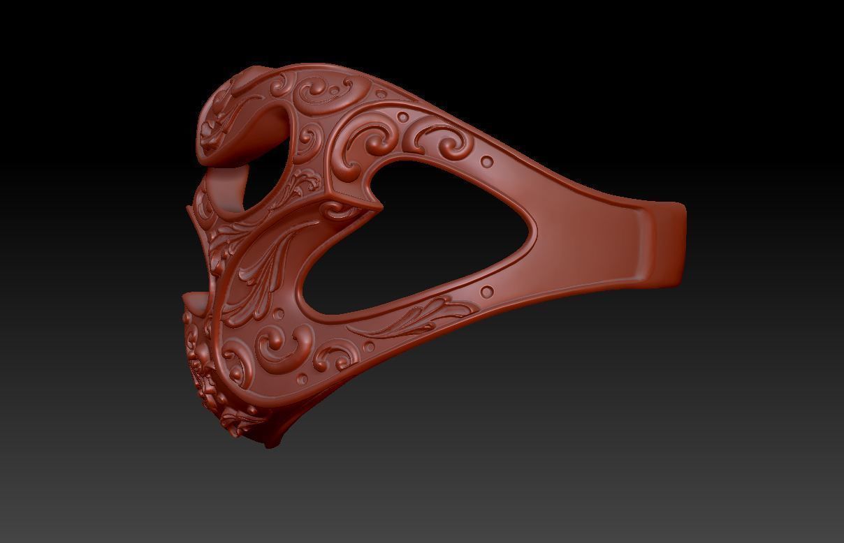 Ring Skull 3D print model_4