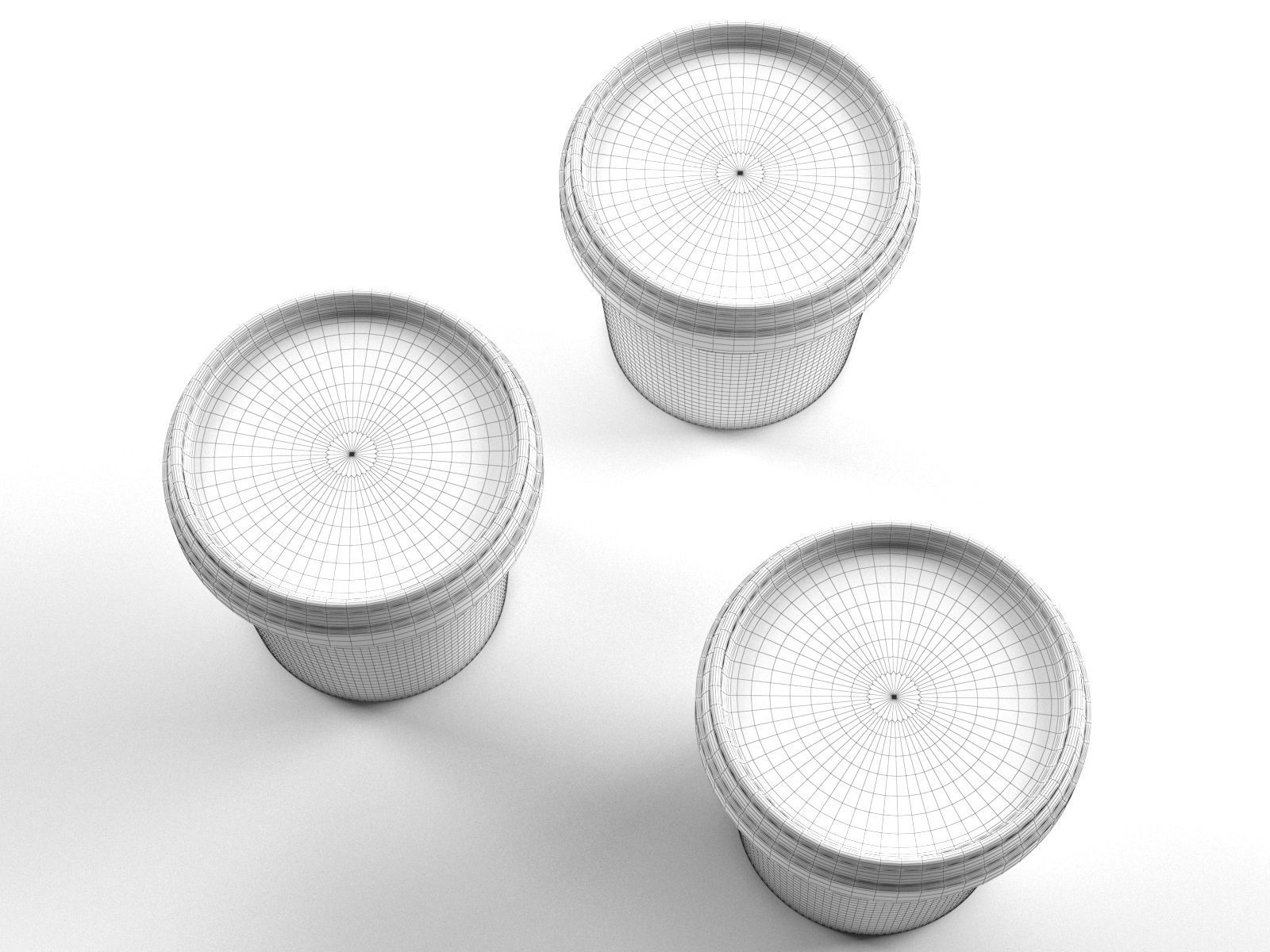 Ice Cream in Cups 3D model_4