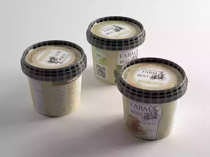 Ice Cream in Cups 3D model