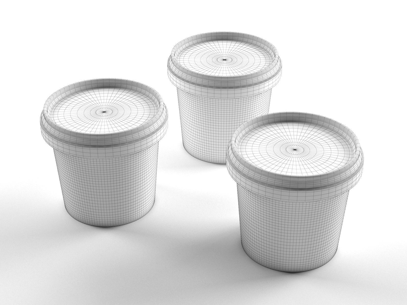 Ice Cream in Cups 3D model_3