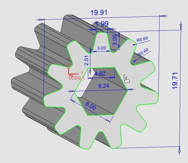 3d Print Gear with arrow in middle 3D print model_0