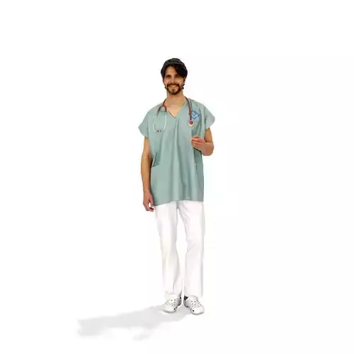 Smiling Standing Doctor WMan0309-HD2-O01P01-S