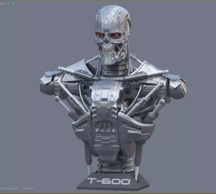 T-600 Bust Terminator Salvation Replica 3D print model