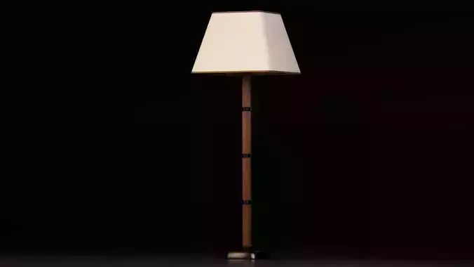 Classic Wooden Floor Lamps 3D model 4