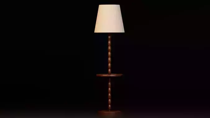 Classic Wooden Floor Lamps 3D model 6