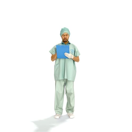 Doctor Writing In Tablet WMan0310-HD2-O01P01-S Low-poly 3D model