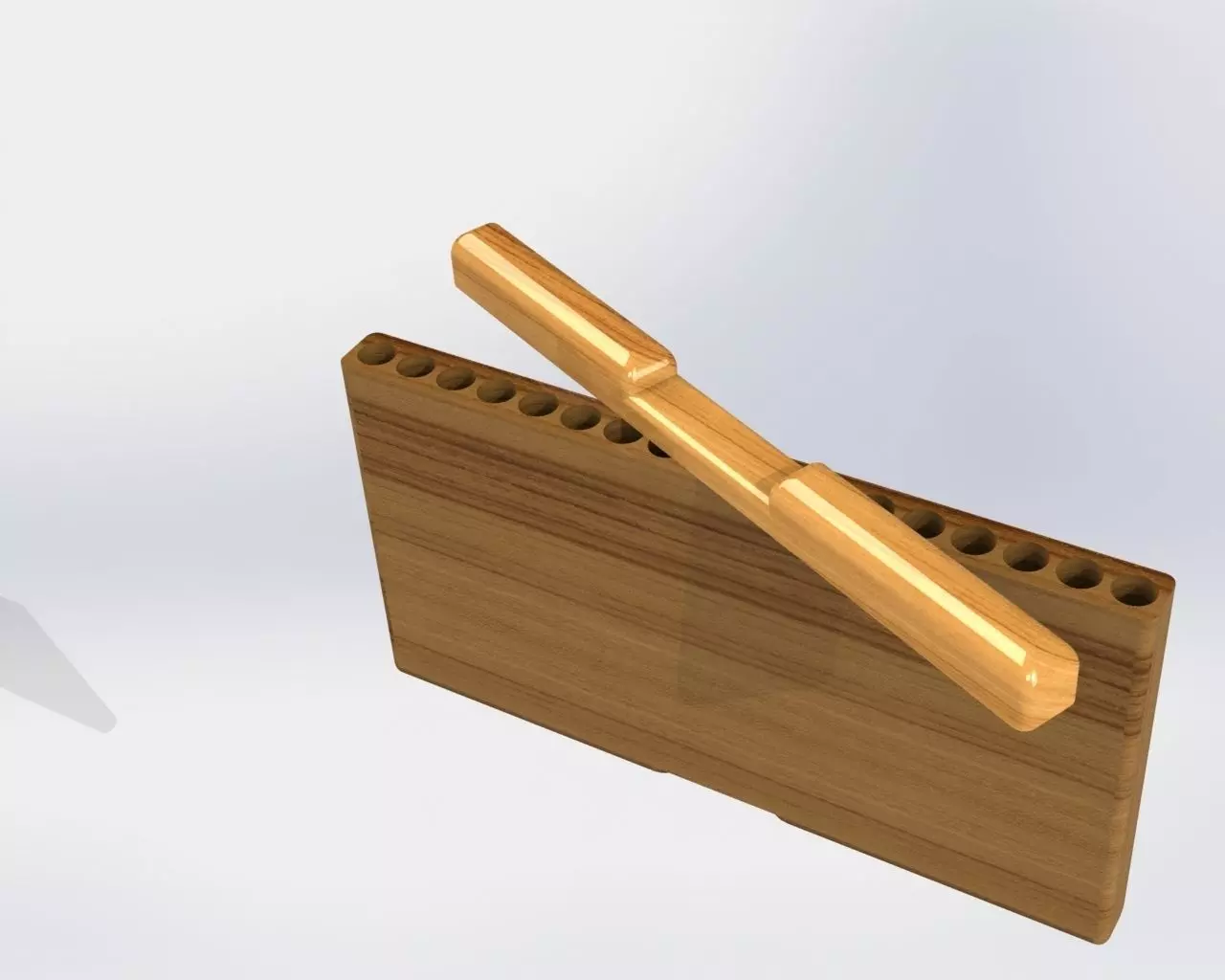 Wooden Cigarette Case CIGBOX 3D model_0