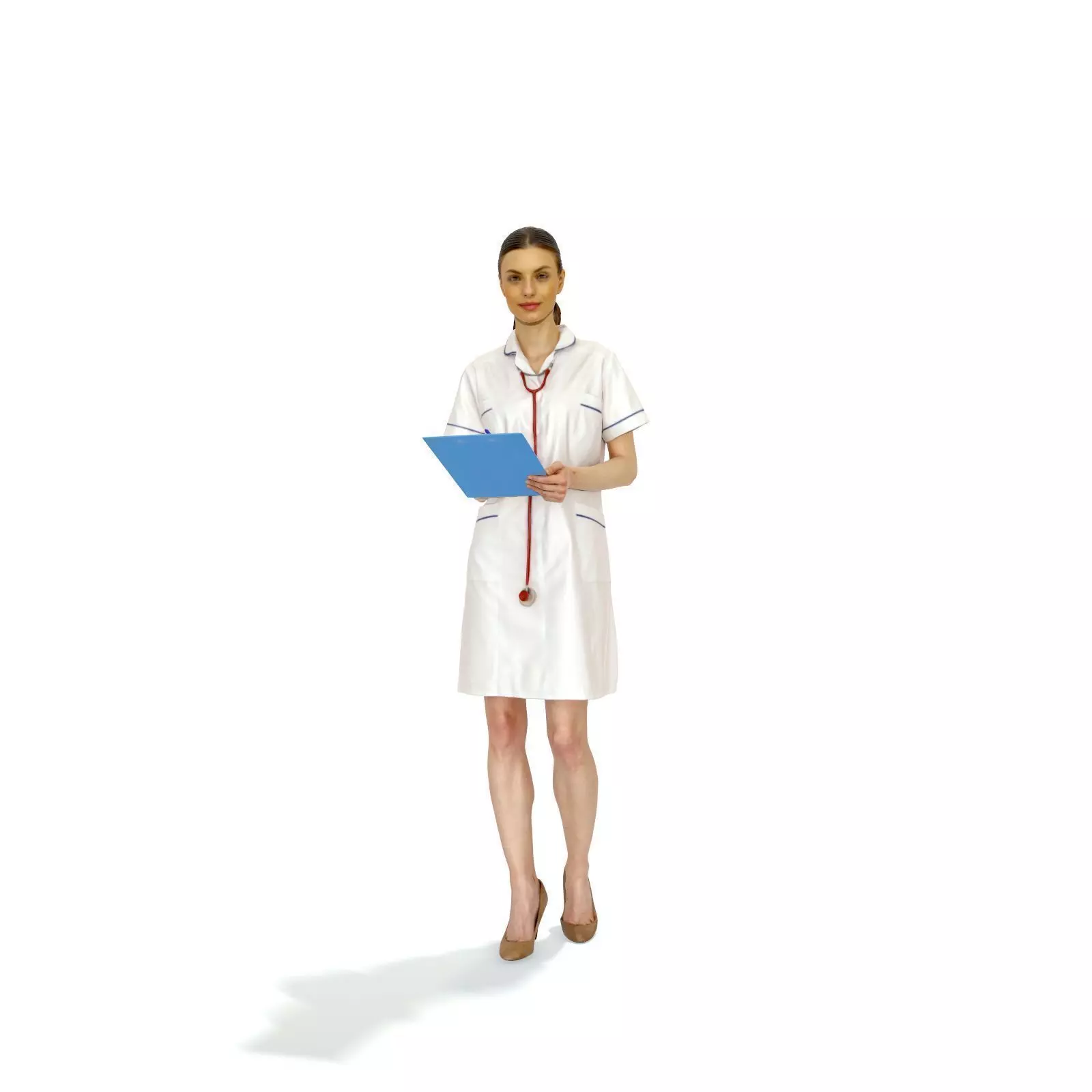 Standing Nurse With A Tablet WWom0306-HD2-O01P01-S 3D model