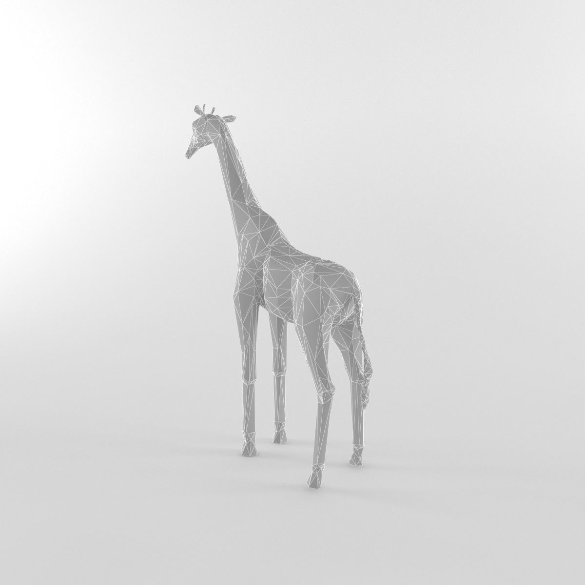 Giraffe Low Poly Mammal African Wild Animal Lowpoly Low-poly 3D model_1