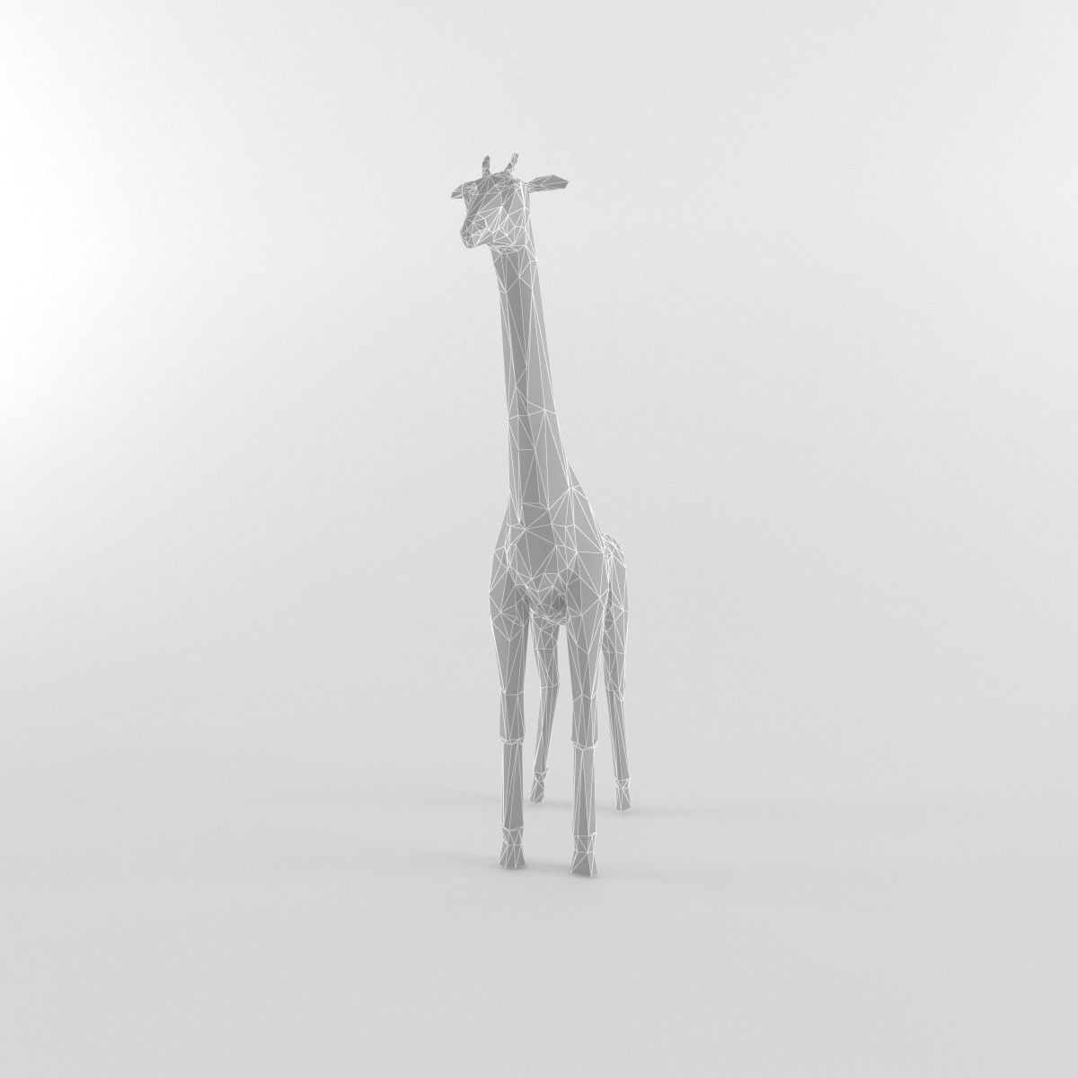Giraffe Low Poly Mammal African Wild Animal Lowpoly Low-poly 3D model_3