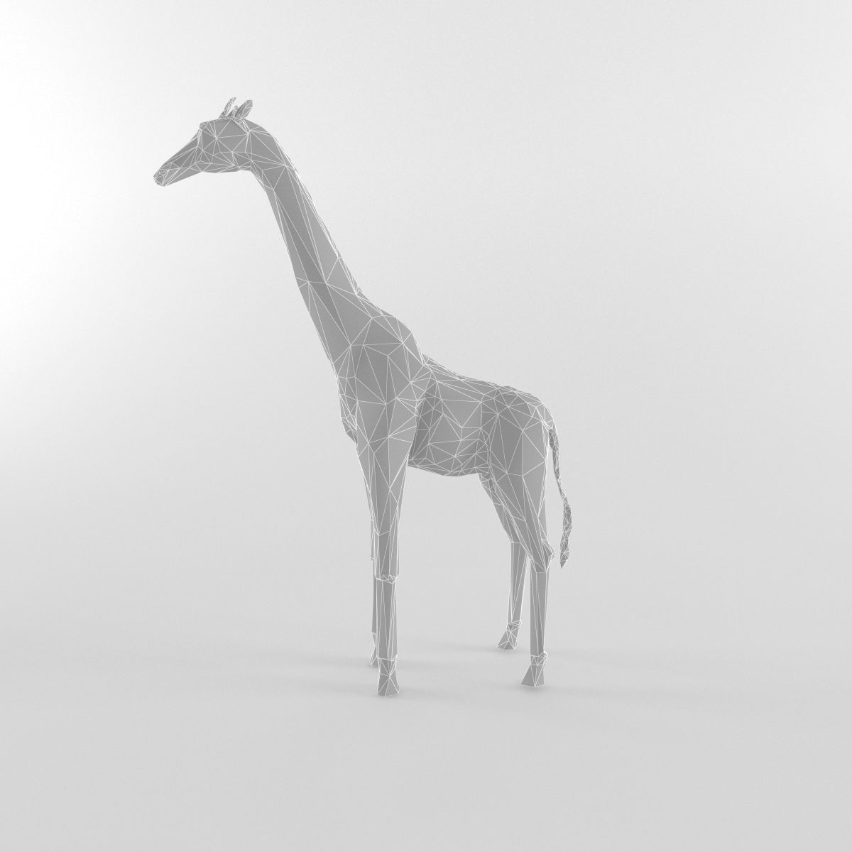 Giraffe Low Poly Mammal African Wild Animal Lowpoly Low-poly 3D model_2