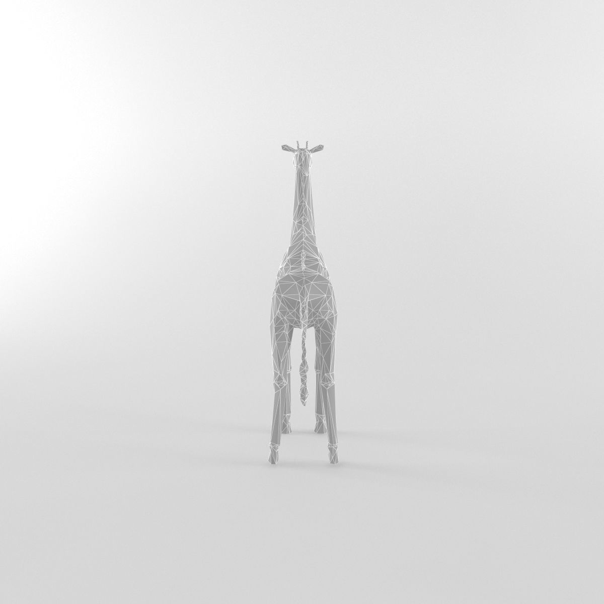 Giraffe Low Poly Mammal African Wild Animal Lowpoly Low-poly 3D model_4