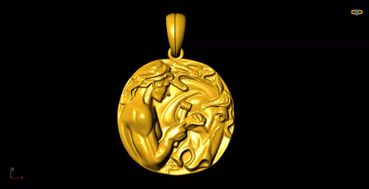 Medallion coin pendant charms - one inch pendant Free 3D print model