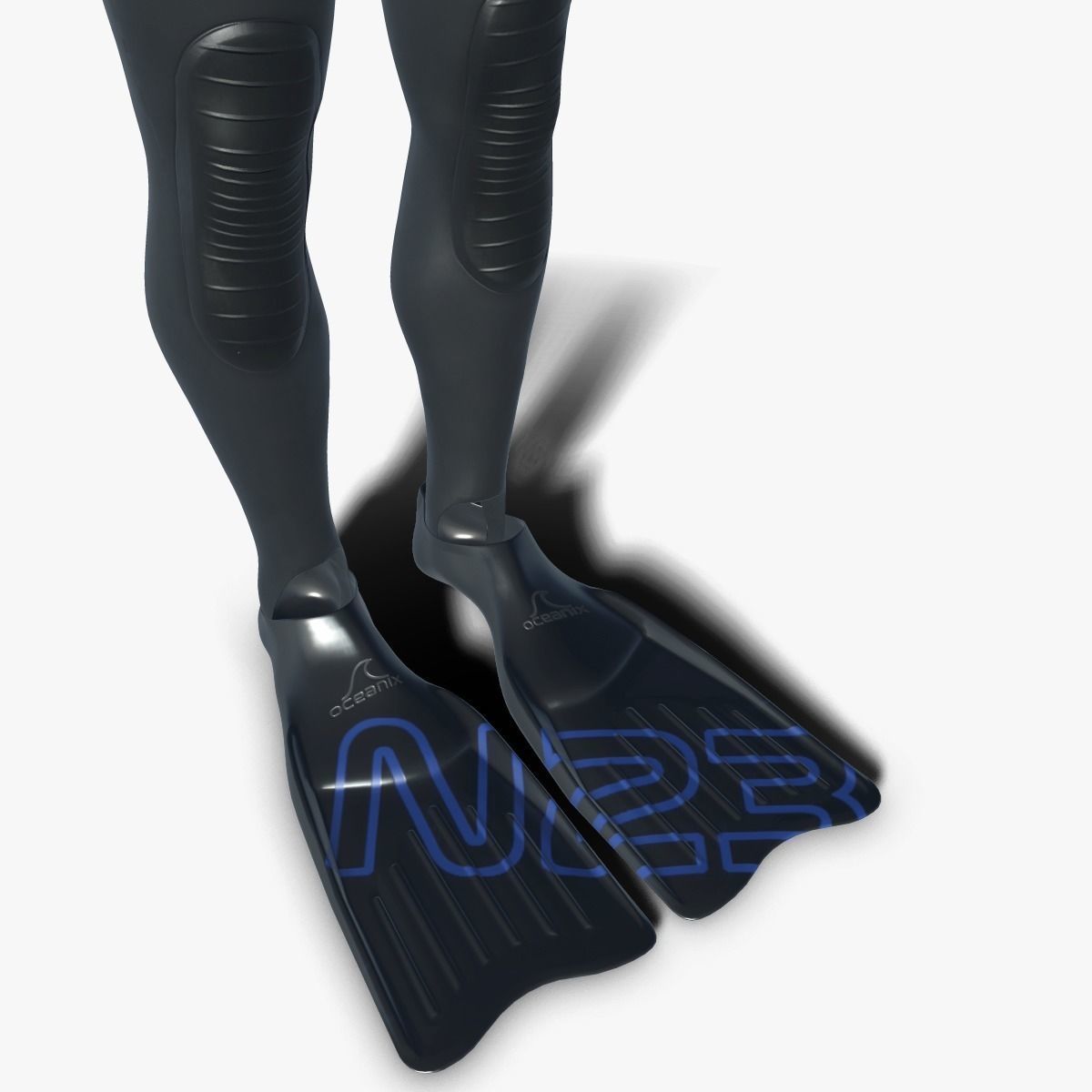 Diving wetsuit 3D model_6