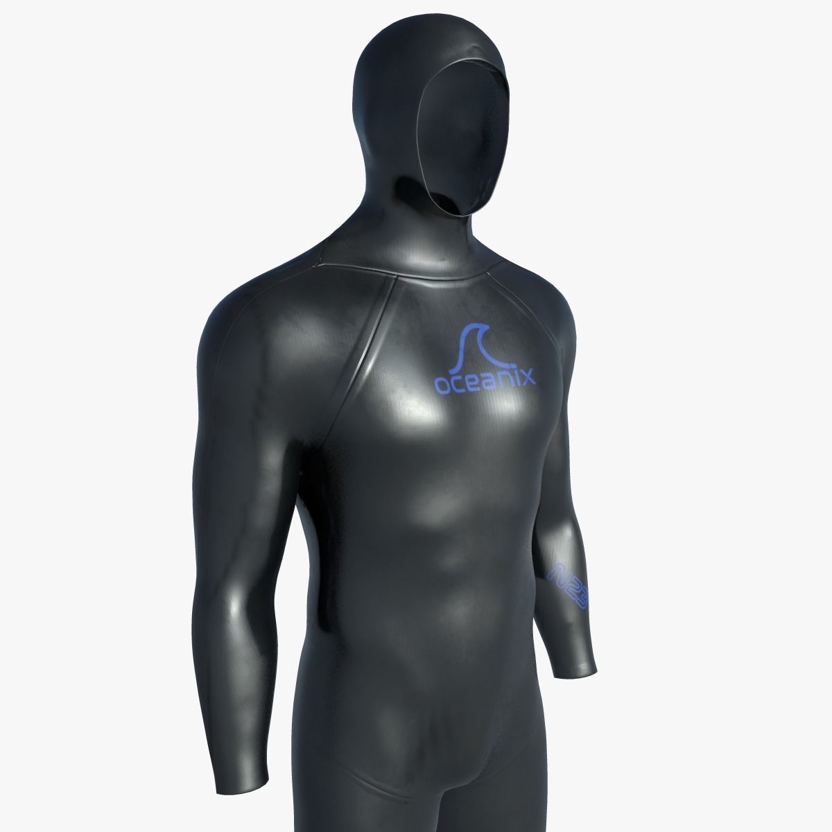Diving wetsuit 3D model_0