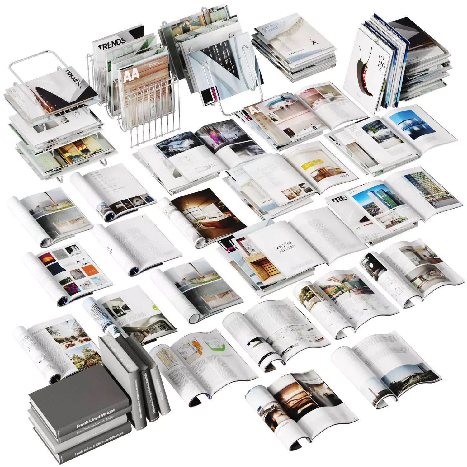 Magazines on various topics 2 3D model