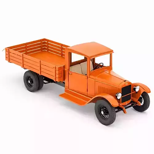 1920s Vintage Farm Pickup Low Poly Classic Utility Truck Low-poly 3D model
