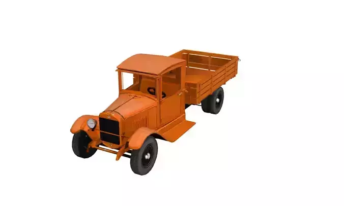 1920s Vintage Farm Pickup Low Poly Classic Utility Truck Low-poly 3D model 3