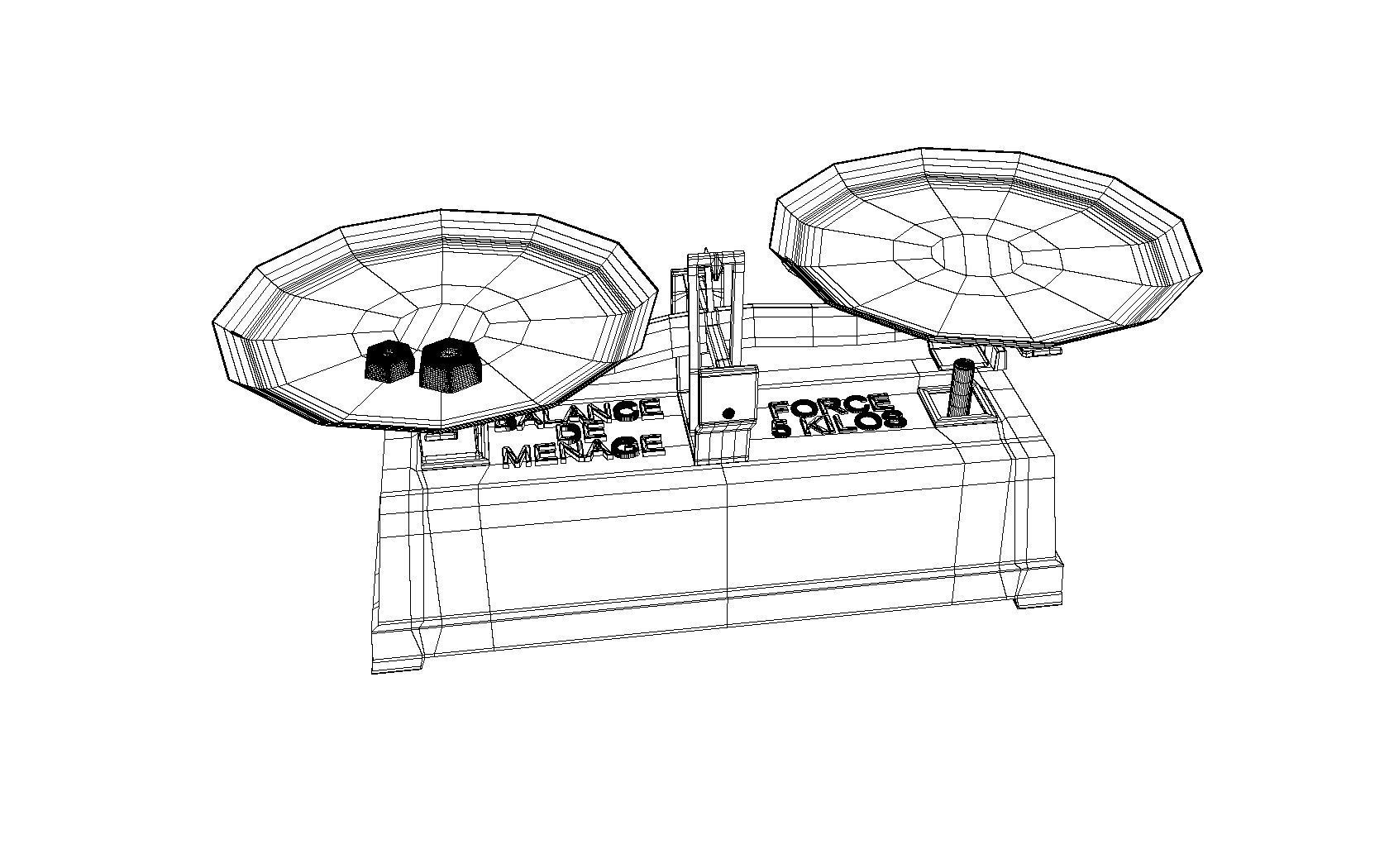  Old balance 3D model_2
