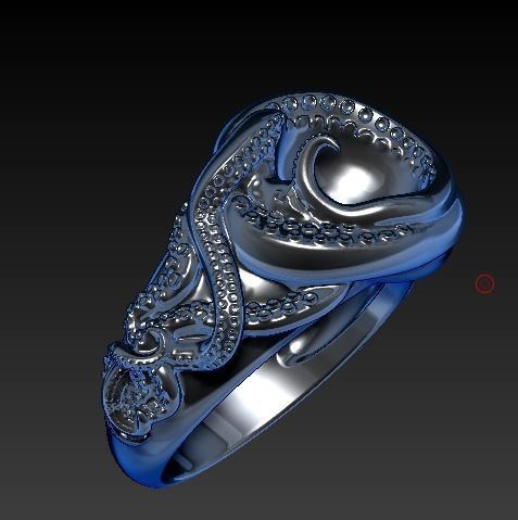 Octopus ring 3D print model_0