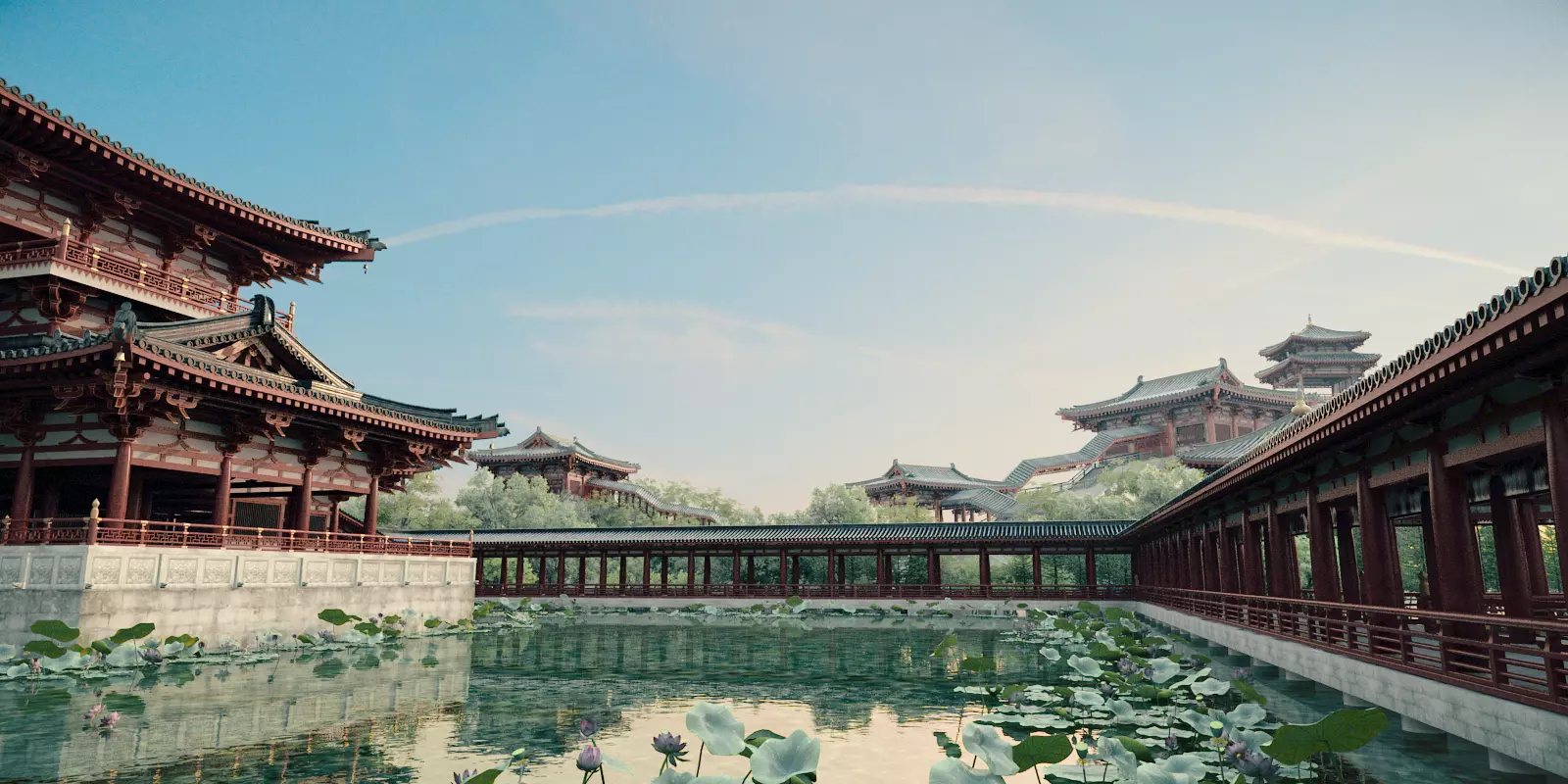 Tang Dynasty Chinese Palace Architecture Imperial Palace 3D model