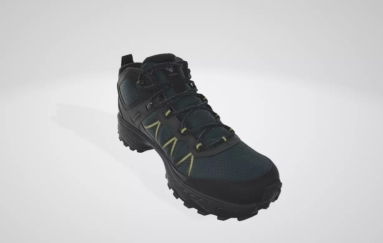 Mens Peakfreak Rus Mid Outdr Hiking Shoe Low-poly 3D model