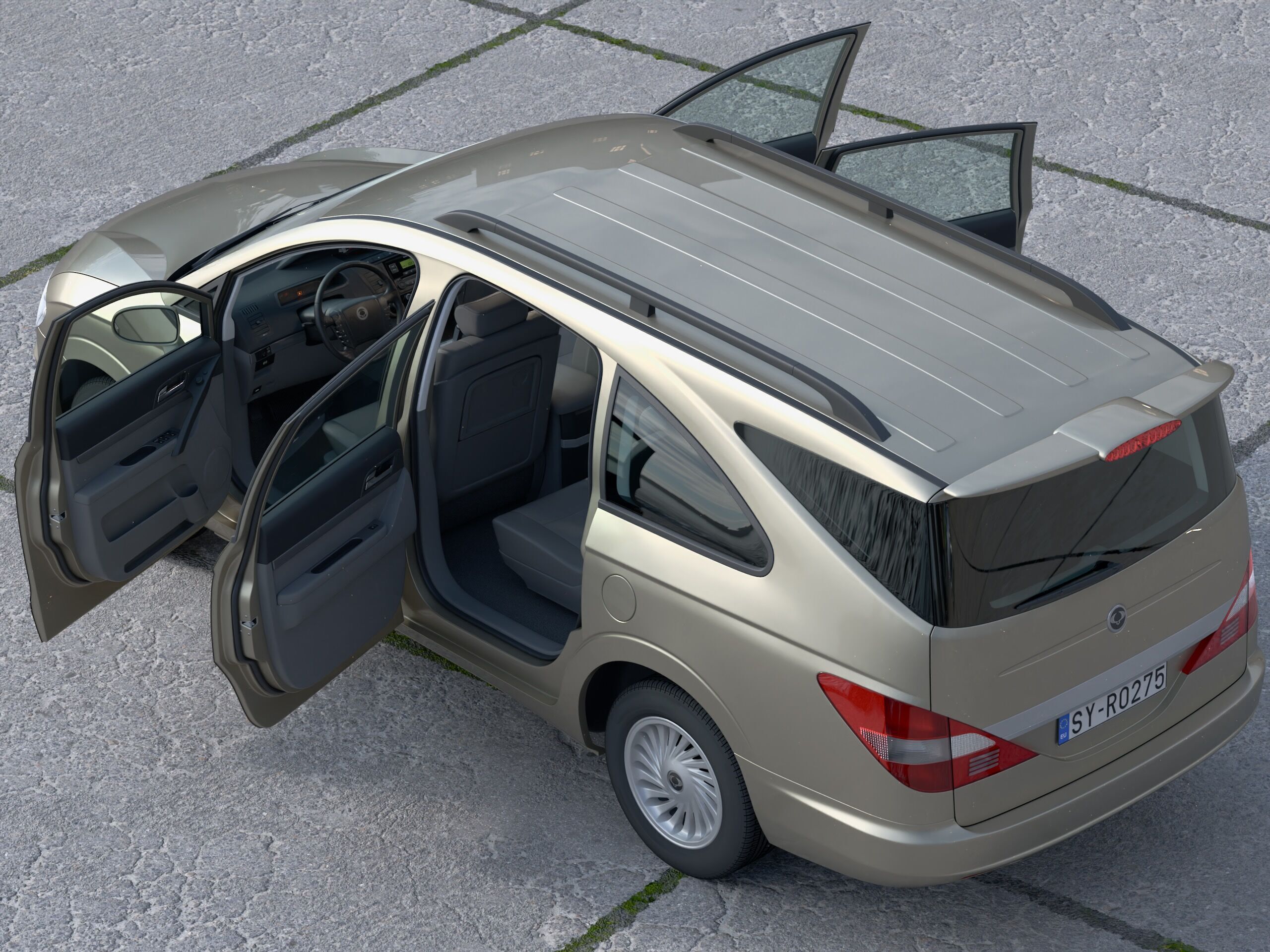 Ssangyong Rodius 2010 Free 3D model_6