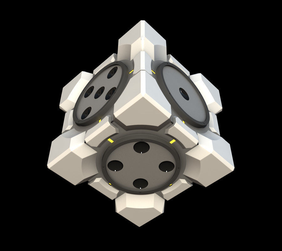 Portal 2 Cube Dice Free 3D print model_2